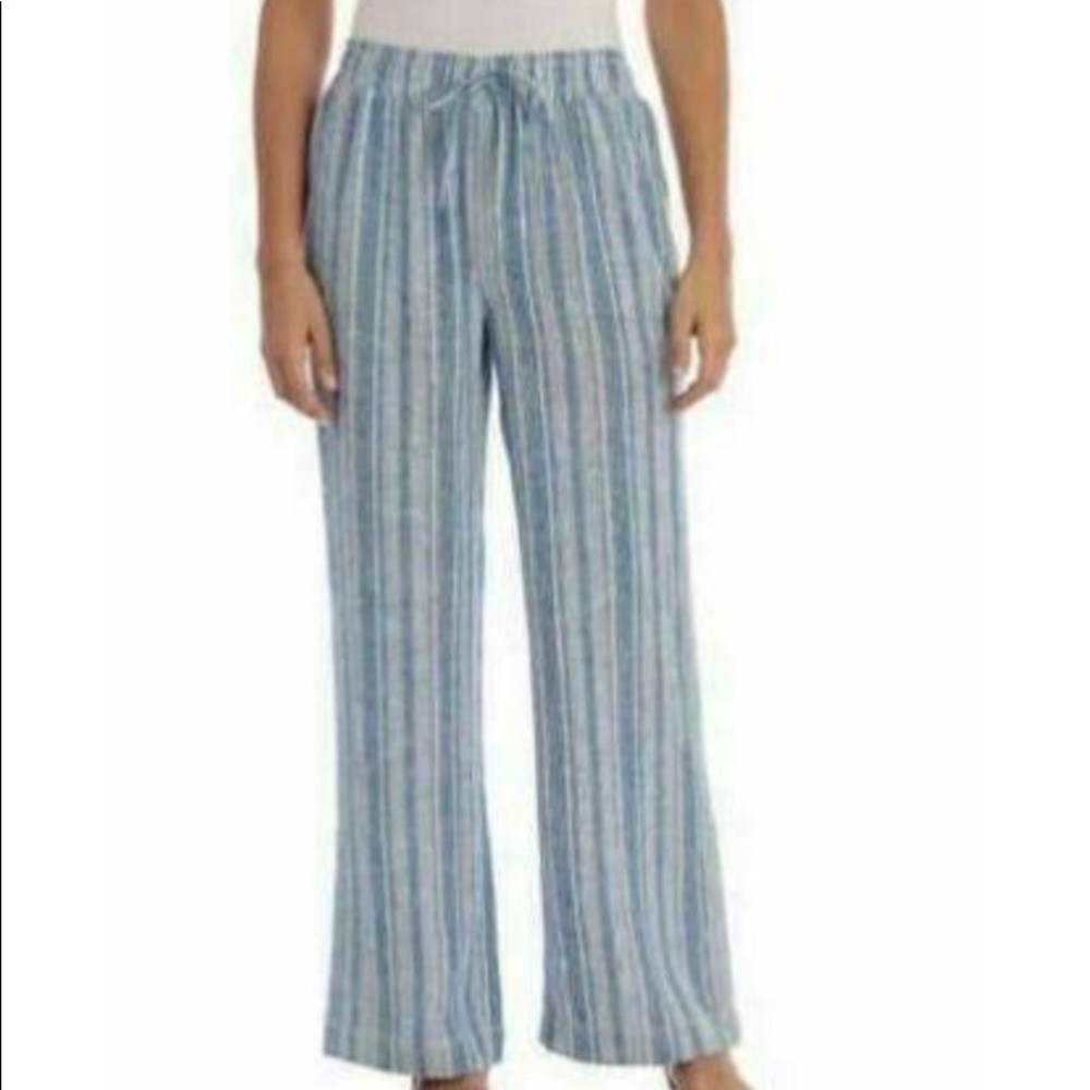 Briggs Linen/Cotton Blend Wide Leg Pants